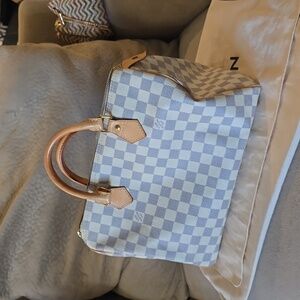 Louis Vuitton damian blanc speedy 30 boston bag